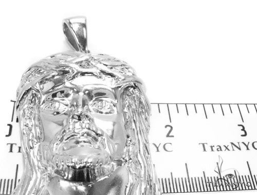 Solid 14K Gold Jesus Pendant 45405 - Image 5