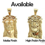 Solid 14K Gold Jesus Pendant With Diamond Crown 66152 - Image 6