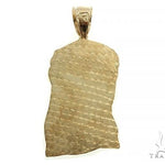 Solid 14K Gold Jesus Pendant With Diamond Crown 66152 - Image 3