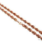 Solid 14K Rose Gold Rope Link Chain 30 Inches 7mm   64582 - Image 1