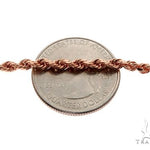 Solid 14K Rose Gold Rope Link Chain 28 Inches 3mm   64597 - Image 3