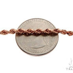 Solid 14K Rose Gold Rope Link Chain 22 Inches 3mm   66230 - Image 3