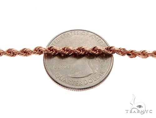 Solid 14K Rose Gold Rope Link Chain 22 Inches 3mm   66230 - Image 3