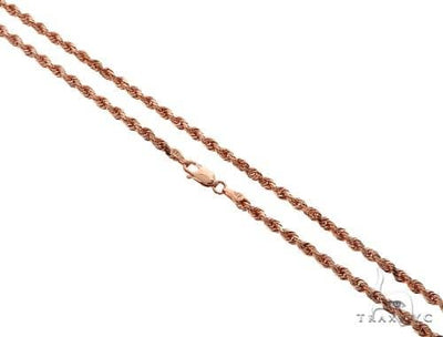 Solid 14K Rose Gold Rope Link Chain 24 Inches 3.5mm   66229 - Image 1