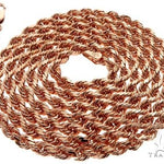 Solid 14K Rose Gold Rope Link Chain 24 Inches 3.5mm   66229 - Image 4