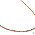 Solid 14K Rose Gold Rope Link Chain 24 Inches 3mm   64595 - Image 2