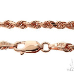 Solid 14K Rose Gold Rope Link Chain 24 Inches 3mm   64595 - Image 5