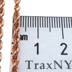 Solid 14K Rose Gold Rope Link Chain 24 Inches 3mm   64595 - Image 6