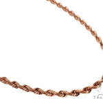 Solid 14K Rose Gold Rope Link Chain 24 Inches 6mm   64587 - Image 2