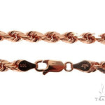 Solid 14K Rose Gold Rope Link Chain 28 Inches 4mm   64593 - Image 5