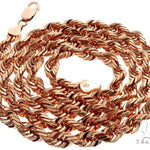 Solid 14K Rose Gold Rope Link Chain 28 Inches 6mm 64589 - Image 4