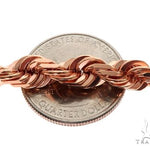 Solid 14K Rose Gold Rope Link Chain 28 Inches 7mm   64581 - Image 3