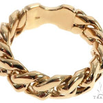 Solid 14K Yellow Gold Miami Cuban Link Ring 64678 - Image 3