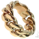 Solid 14K Yellow Gold Miami Cuban Link Ring 64679 - Image 1