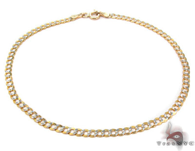 Solid Cuban Diamond Cut Bracelet  3mm 8 inches  33150 - Image 1