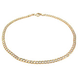 Solid Cuban Diamond Cut Bracelet  3mm 8 inches  33150