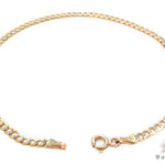 Solid Cuban Diamond Cut Bracelet  3mm 8 inches  33150 - Image 2