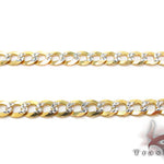 10k Yellow Gold Solid Curb Diamond Cut Chain 22 Inches 3.5mm   33101 - Image 2