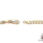 10k Yellow Gold Solid Curb Diamond Cut Chain 22 Inches 3.5mm   33101 - Image 4