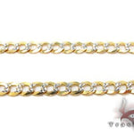 10k Yellow Gold Solid Curb Diamond Cut Chain 28 Inches 3.5mm   63349 - Image 2