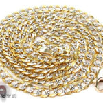 10k Yellow Gold Solid Curb Diamond Cut Chain 28 Inches 3.5mm   63349 - Image 5