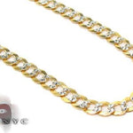 10k Yellow gold Solid Curb Diamond Cut Chain 30 Inches 3.5mm   63350 - Image 1