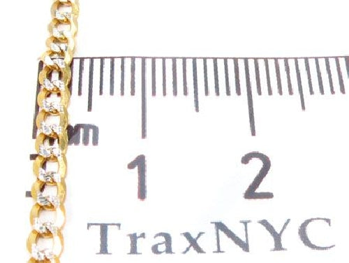 10k Yellow gold Solid Curb Diamond Cut Chain 30 Inches 3.5mm   63350 - Image 6