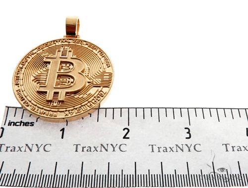 Solid Gold Custom Made Bitcoin Pendant Crypto Cryptocurrency Blockchain 64513 - Image 6