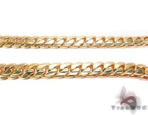 20-inch 12.5mm 10K yellow gold Miami Cuban link chain with polished finish