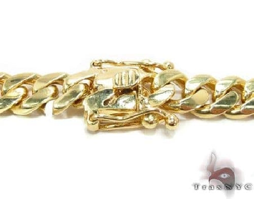 Solid Miami Cuban Link Chain 10K Yellow Gold 20 Inches 12.5mm   67153 - Image 3