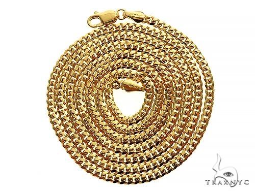 Solid Miami Cuban Link Chain 10K Yellow Gold 24 Inches 2.6mm   67101 - Image 3