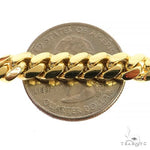Solid Miami Cuban Link Chain 14K Yellow Gold 22 Inches 9.25mm   66536 - Image 4