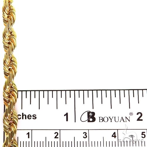 Solid Rope Link Chain 14K Yellow Gold 26 Inches 5.7mm   66181 - Image 6