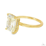 Solitaire Emerald Diamond Engagement Ring (L) 70116 - Image 3