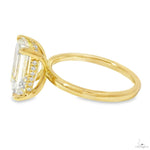 Solitaire Emerald Diamond Engagement Ring (L) 70116 - Image 4