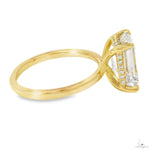 Solitaire Emerald Diamond Engagement Ring (L) 70116 - Image 5