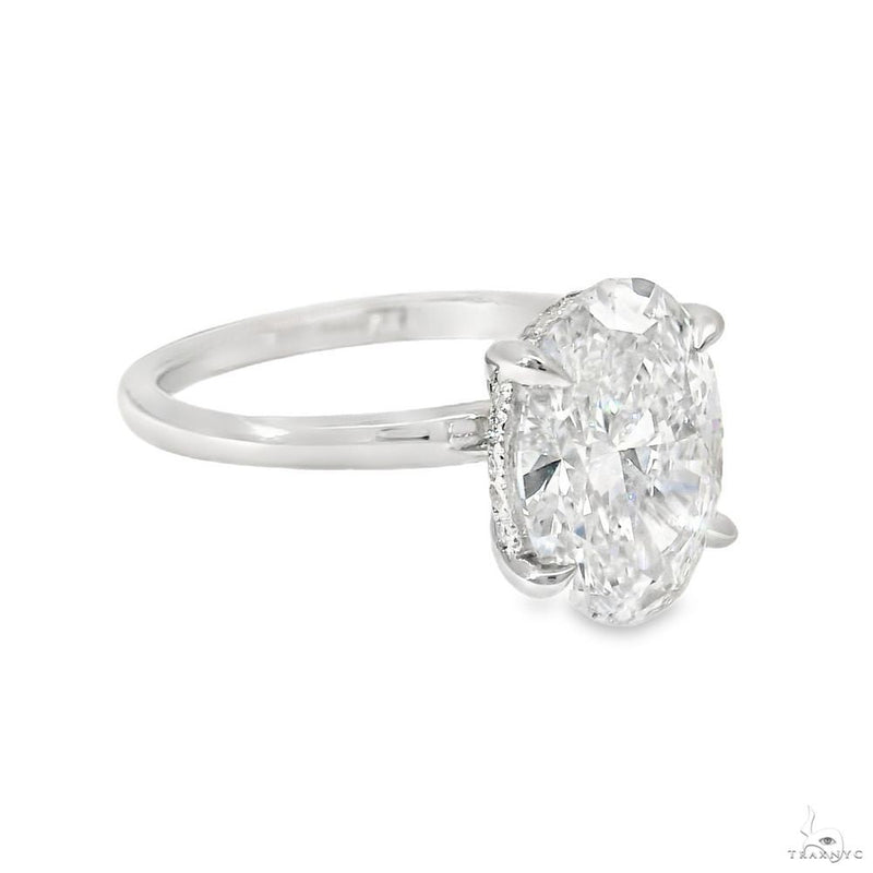 Solitaire Oval Diamond Engagement Ring (L) 70113 - Image 3