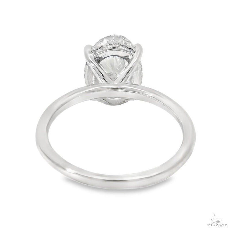 Solitaire Oval Diamond Engagement Ring (L) 70113 - Image 5