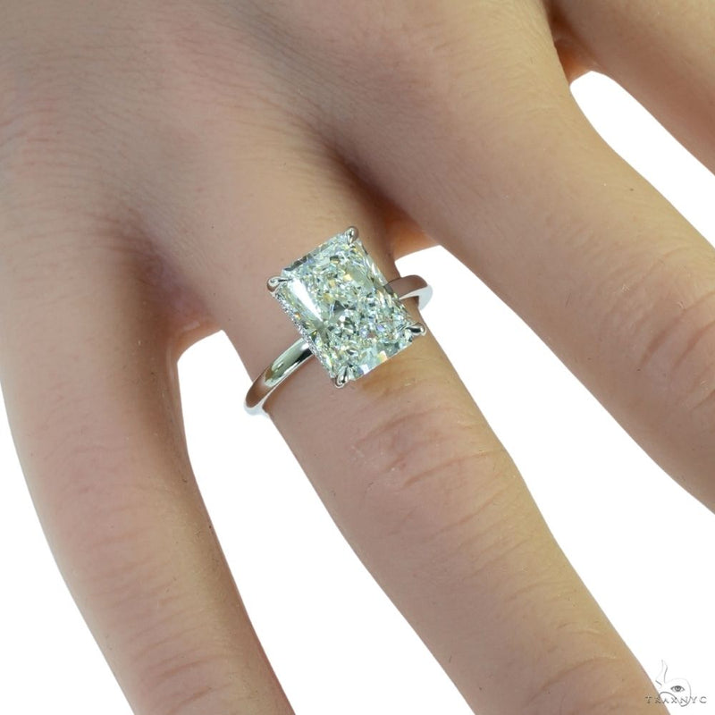 Solitaire Radiant Diamond Engagement Ring (L) 70117 - Image 7