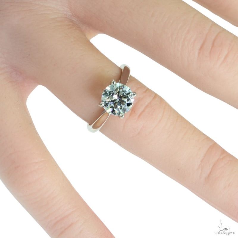 Solitaire Round Brilliant Diamond Engagement Ring 70118 - Image 7