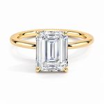 Solitaire Emerald Lab-Grown Diamond Engagement Ring 70114