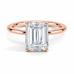 Solitaire Emerald Lab-Grown Diamond Engagement Ring 70114