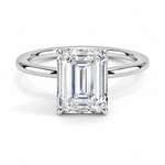 Solitaire Emerald Lab-Grown Diamond Engagement Ring 70114