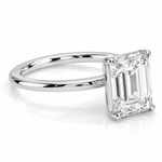 Solitaire Emerald Lab-Grown Diamond Engagement Ring 70114