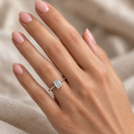Solitaire Emerald Lab-Grown Diamond Engagement Ring 70114