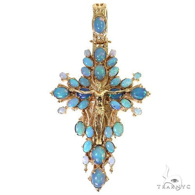 Sovereign's Halo Opal Cross pendant 69449 - Image 1