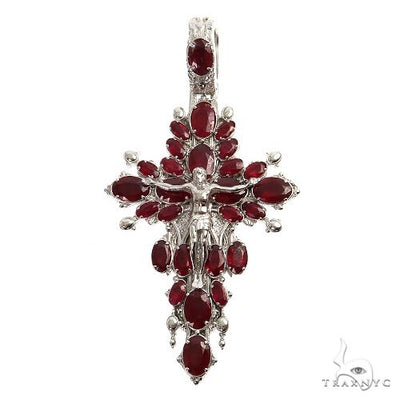 Sovereign's Halo Ruby Cross pendant  Mini 69508 - Image 1