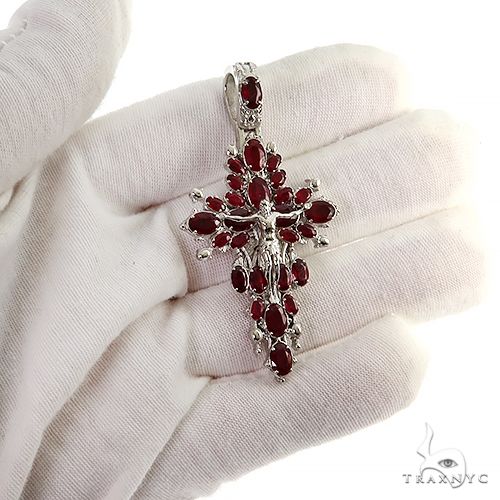 Sovereign's Halo Ruby Cross pendant  Mini 69508 - Image 7