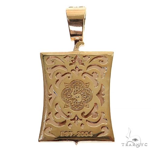14K Gold Spade Card Diamond Pendant, photo 4 of 7