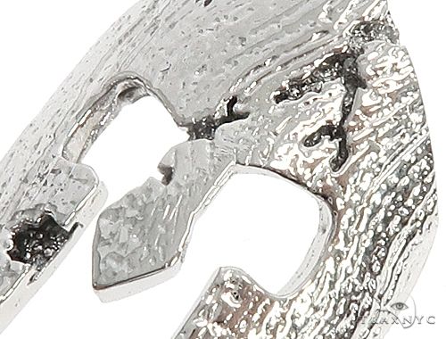 14K Gold Diamond Spartan Mask Pendant, view 4
